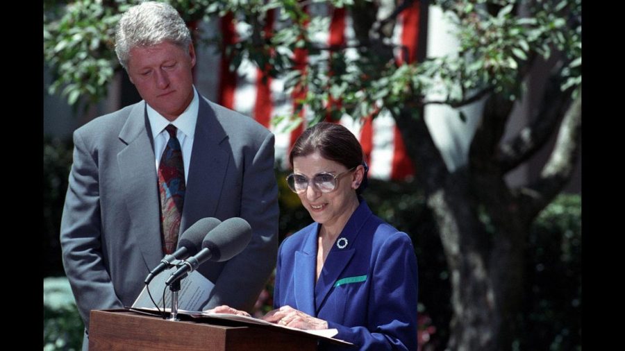 Taken after the announcement of Ruth Bader Ginsburg nomination to the Supreme Court by President Clinton in 1993.