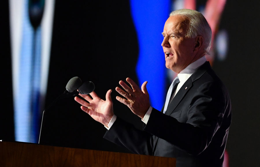 On November 7, in Wilmington Delaware, President-elect Joe Biden addressed the country. 