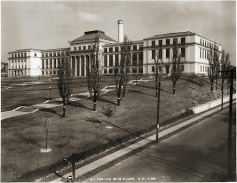 A photo of Taylor Allderdice High School on November 10, 1931.