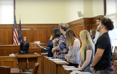 Pittsburgh Brashear students participating in a youth court model in 2019. (Brashear Youth Court)