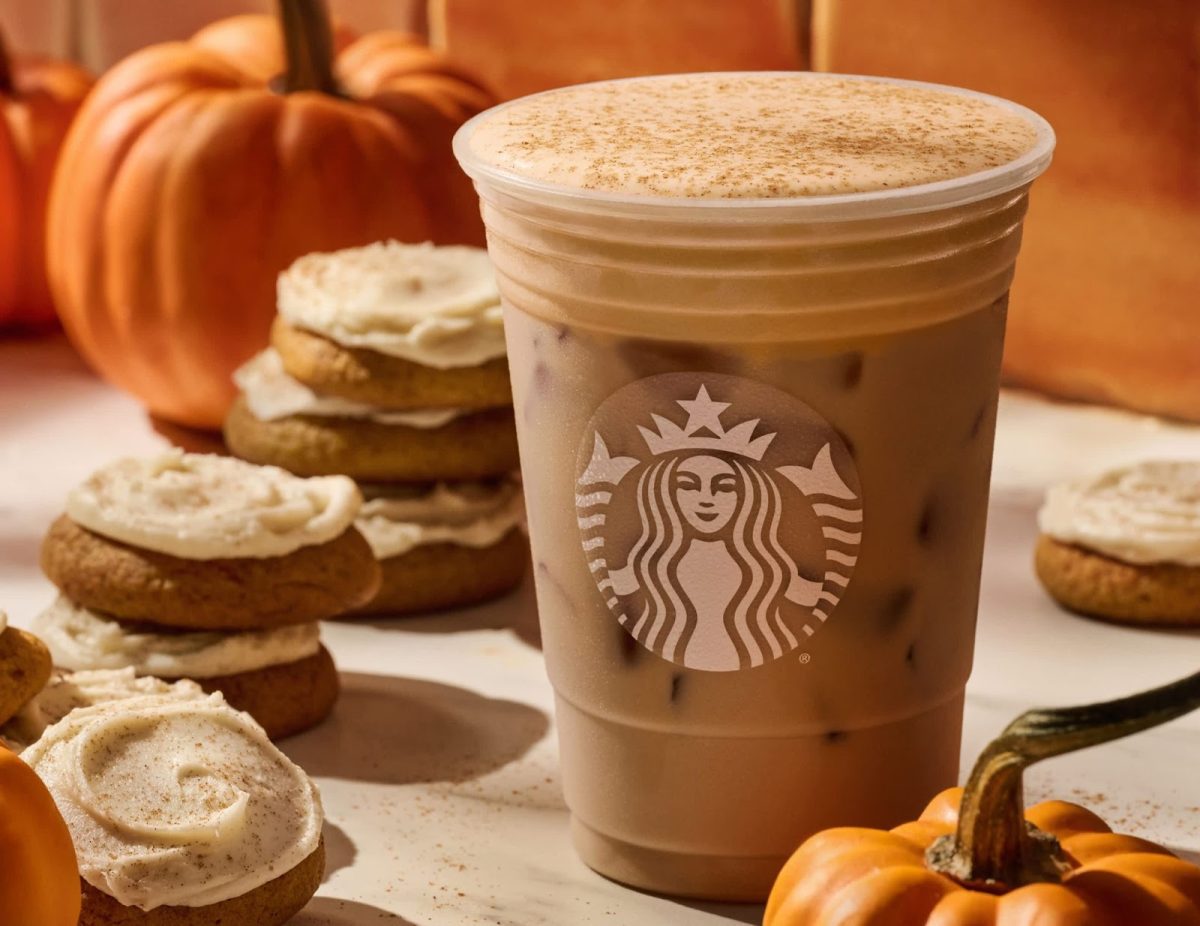 Starbucks’ new fall drink, the Iced Pumpkin Cream Chai Latte.