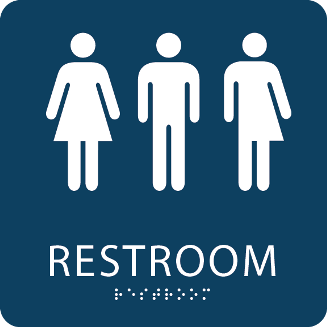 A gender neutral bathroom sign, representing the concept that Allderdice students were advocating for. (ADA Signs)